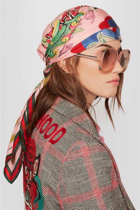 silk gucci head scarf|Gucci Scarves for Women .